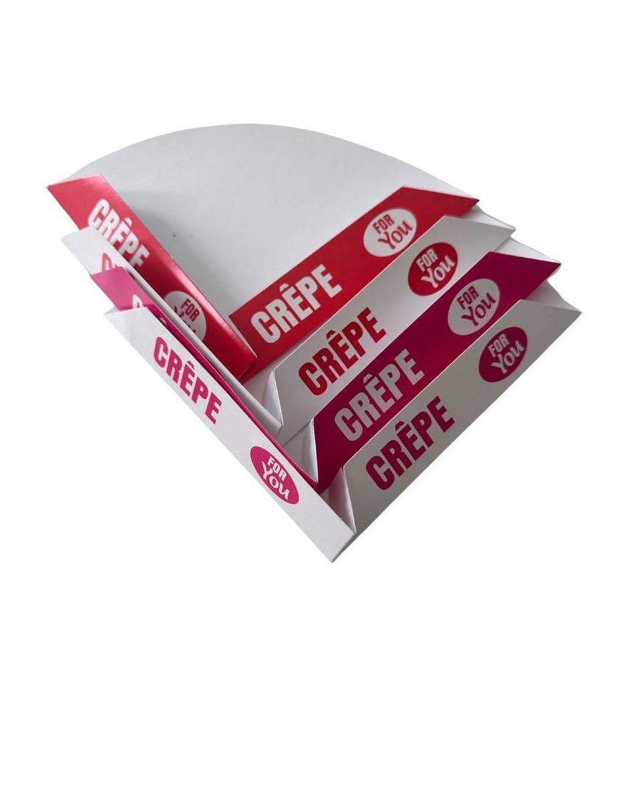 Pelle à crêpe en cartonNOIRE et texte ROSE X 500