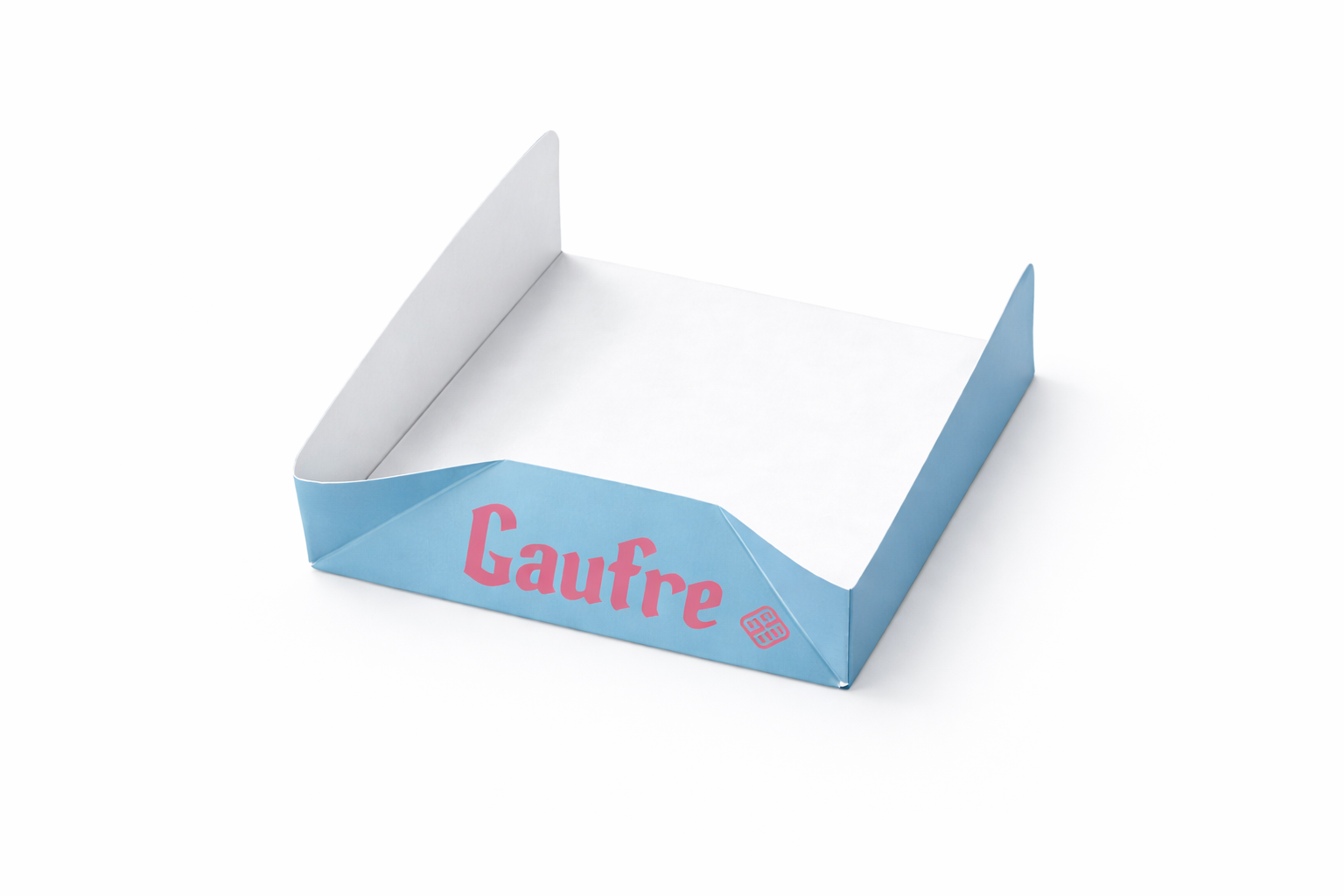 Pelle à Gaufre imprimé bleu et texte rose x 500 pcs