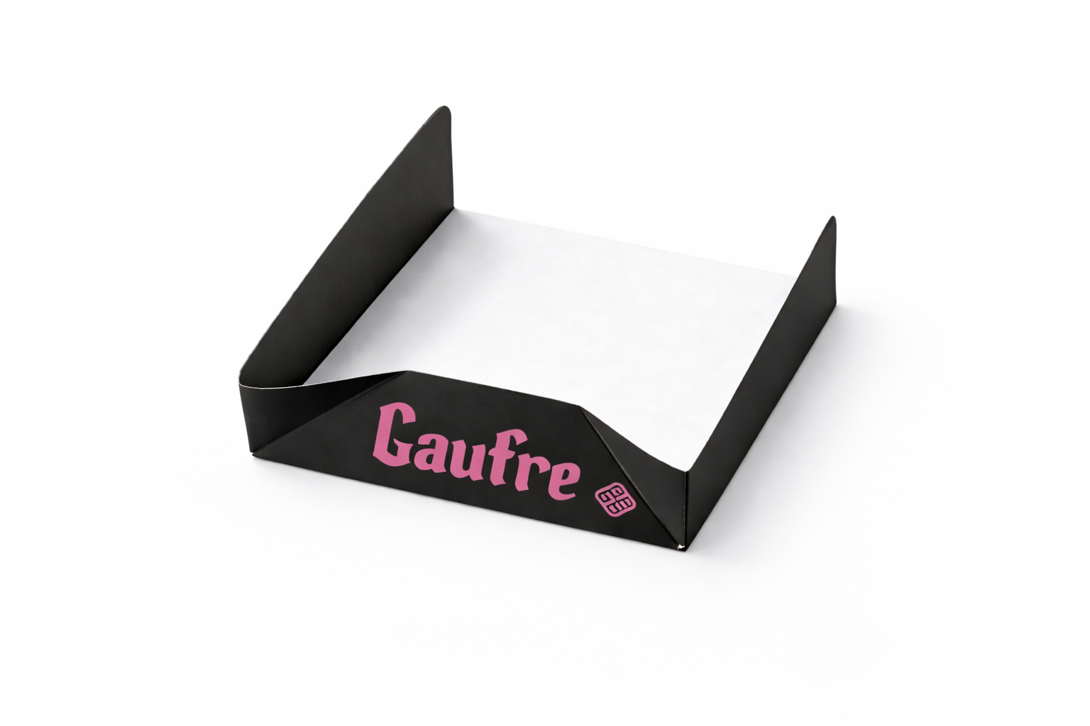 Pelle à Gaufre imprimé noire et texte rose x 500 pcs